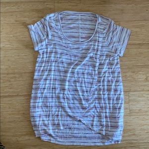 Motherhood striped nursing blouse